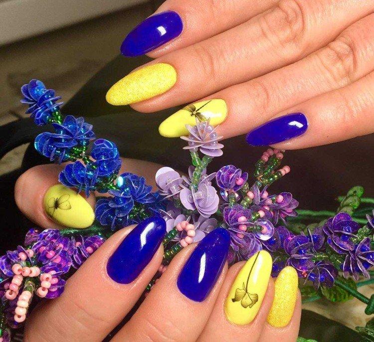 Контрастный дизайн ногтей