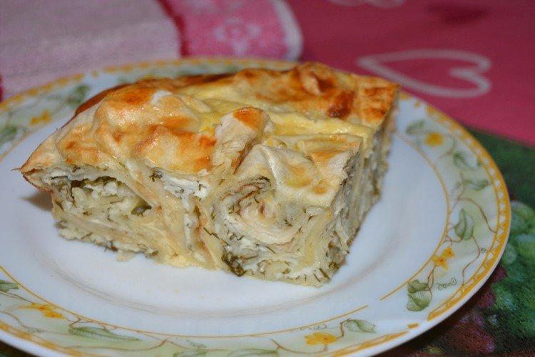 Запеканка из лаваша с творогом