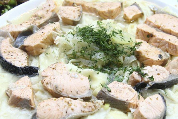 Бешбармак с рыбой