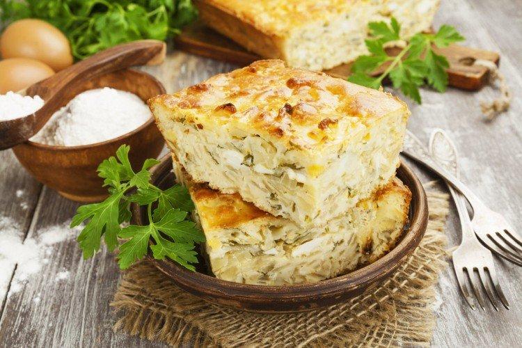 Заливной пирог с капустой