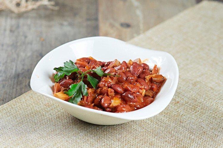 Тушеные овощи с фасолью