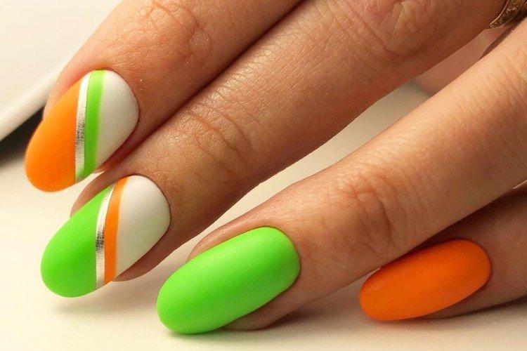 Неоновый весенний маникюр