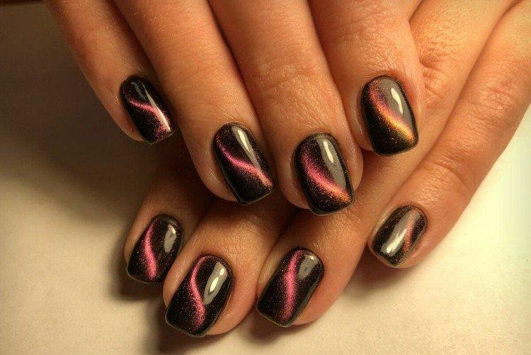 Маникюр «кошачий глаз»