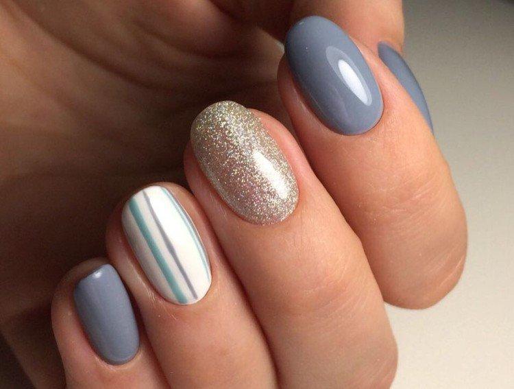 Маникюр на короткие овальные ногти