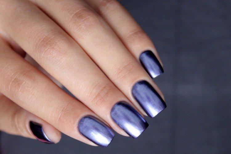 Маникюр металлик