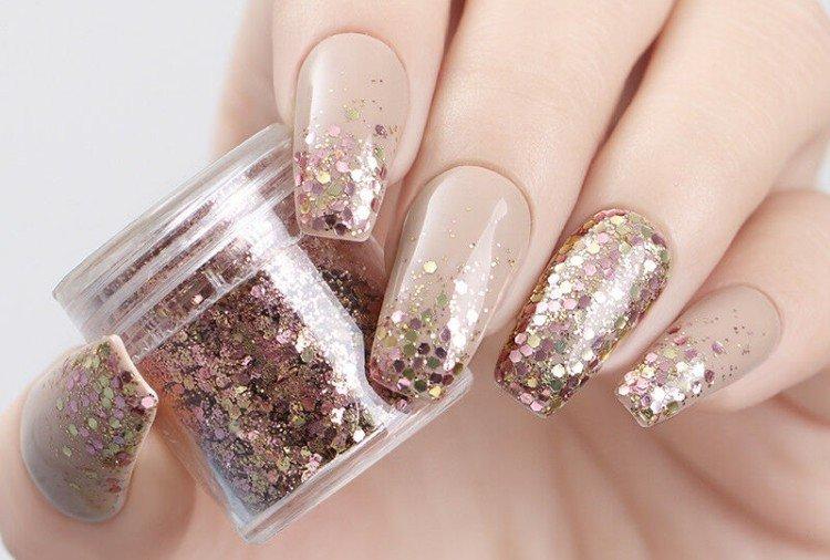 Растяжка блестками