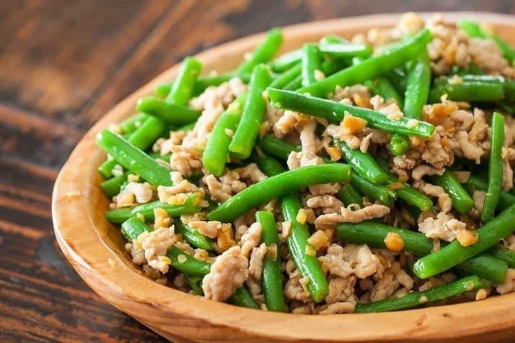 Стручковая фасоль с фаршем