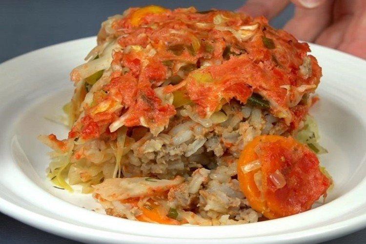 Ленивые голубцы с перцем