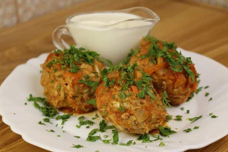 Ленивые голубцы с гречкой