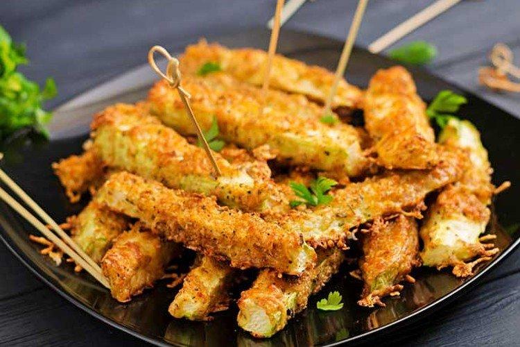 Кабачки в кляре в духовке