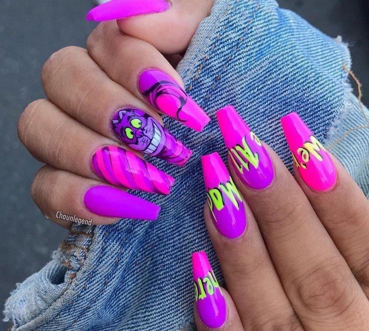 Неоновый маникюр