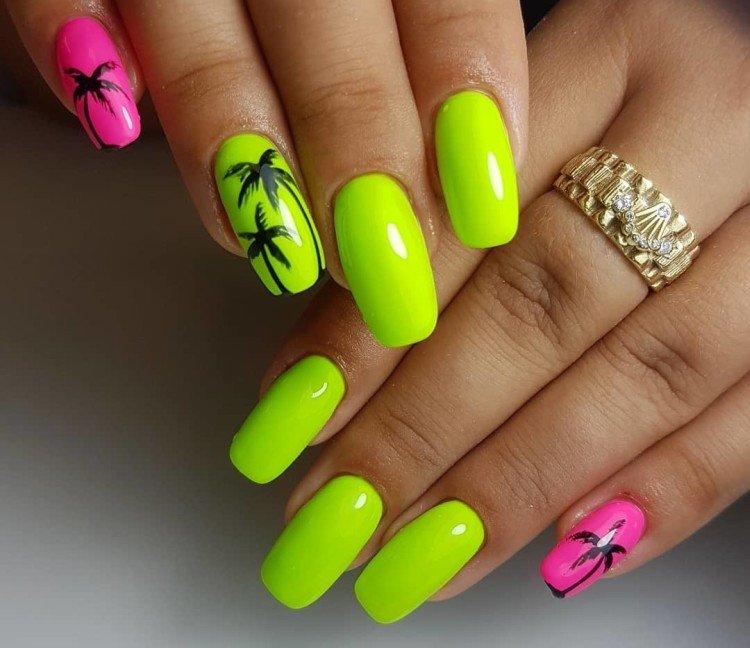 Неоновый маникюр