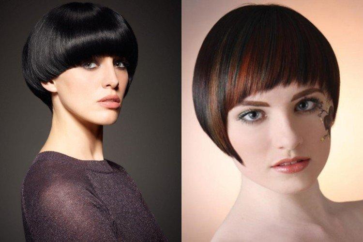 Сессон на темных волосах