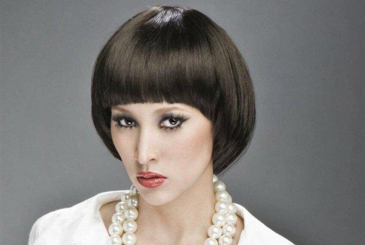 Сессон на темных волосах