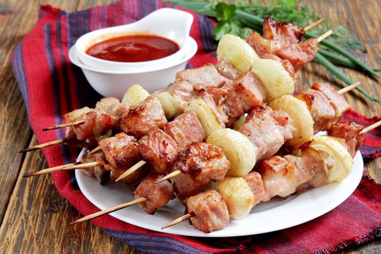 Шашлык из свинины в горчице
