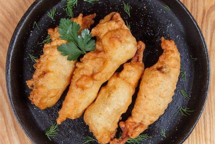 Рыба в луково-чесночном кляре