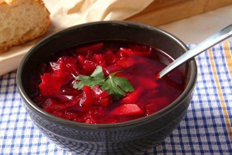 Постный борщ