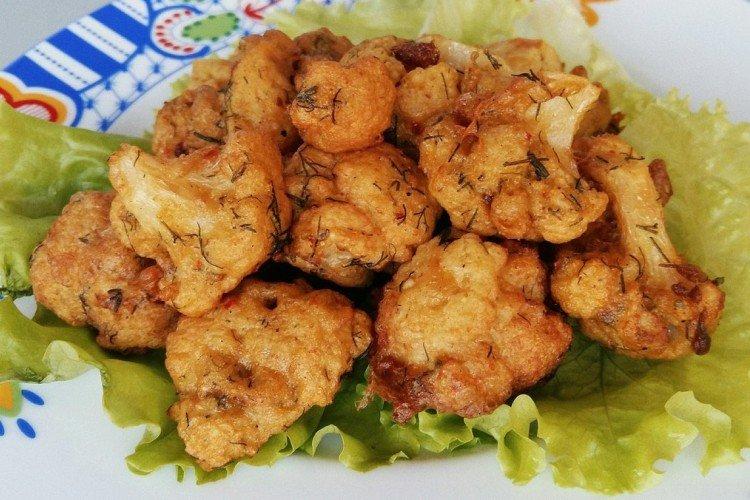 Цветная капуста в кляре из гречневой муки