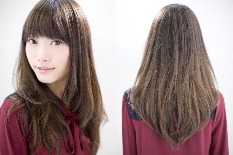 Лисий хвост с прямой челкой