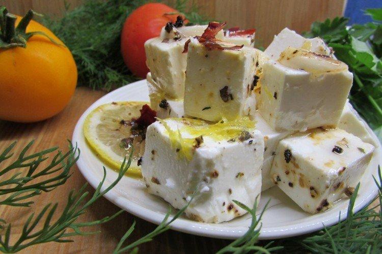 Брынза в апельсиновом соке