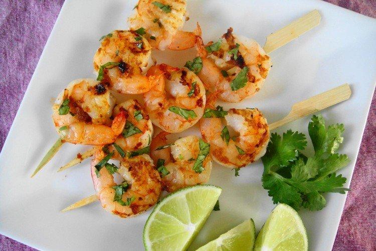 Закуска с креветками к красному вину