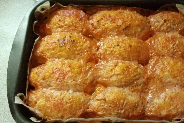 Ленивые голубцы с капустой, фаршем и сыром