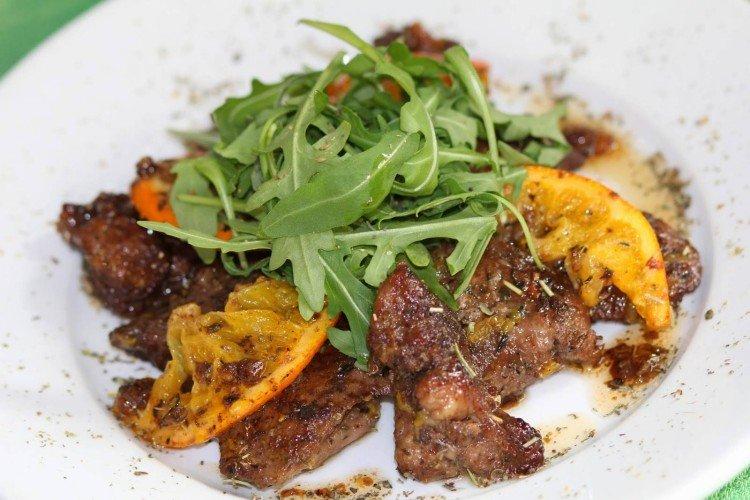 Печень индейки с апельсинами