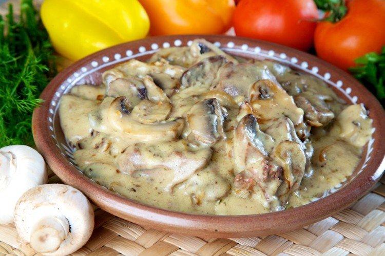 Печень индейки в молоке