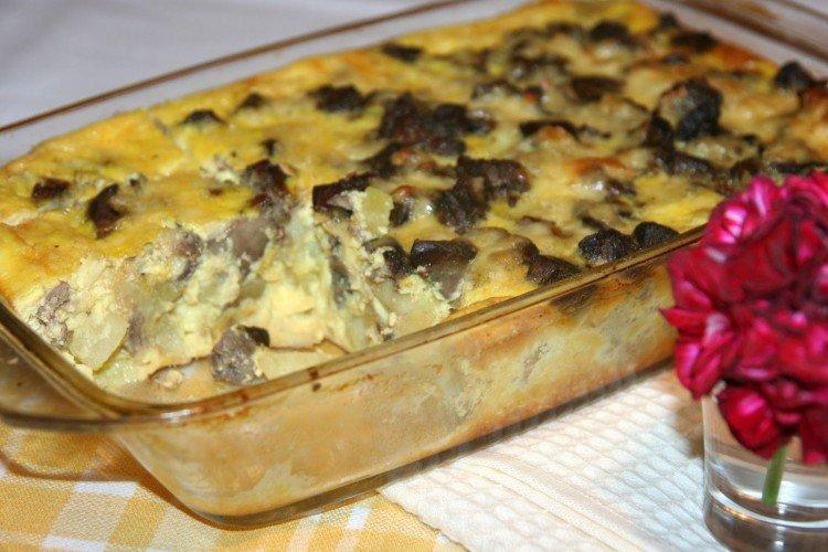 Печень индейки с картошкой в духовке