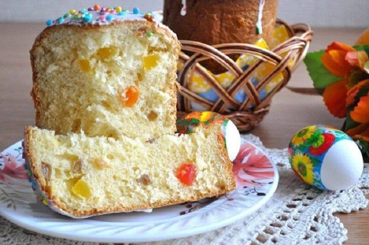 Пасхальный кулич на желтках и топленом масле