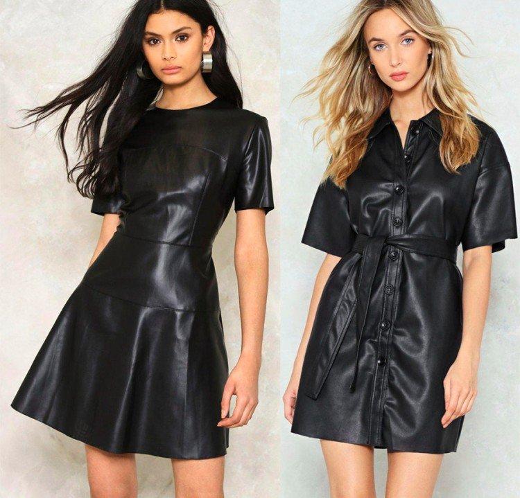 Кожаные платья