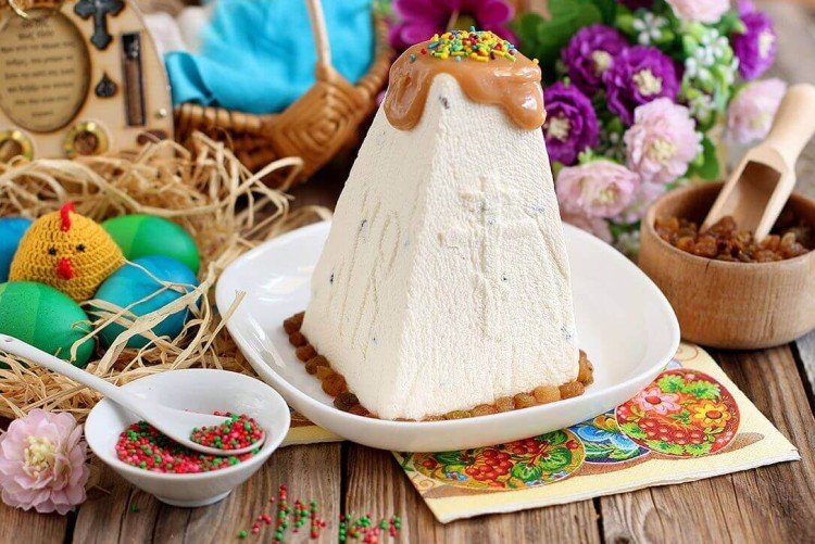Заварная творожная пасха
