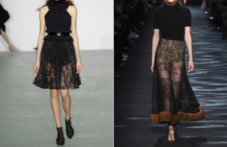 Прозрачные юбки