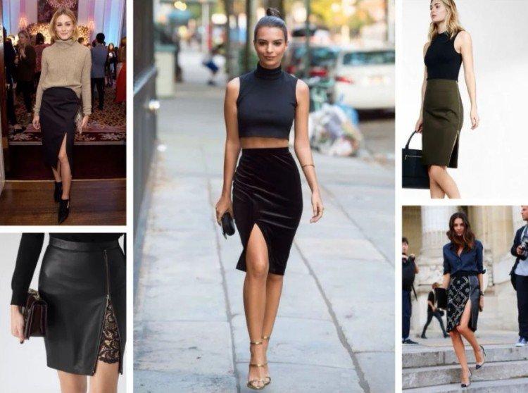 Юбки с разрезами