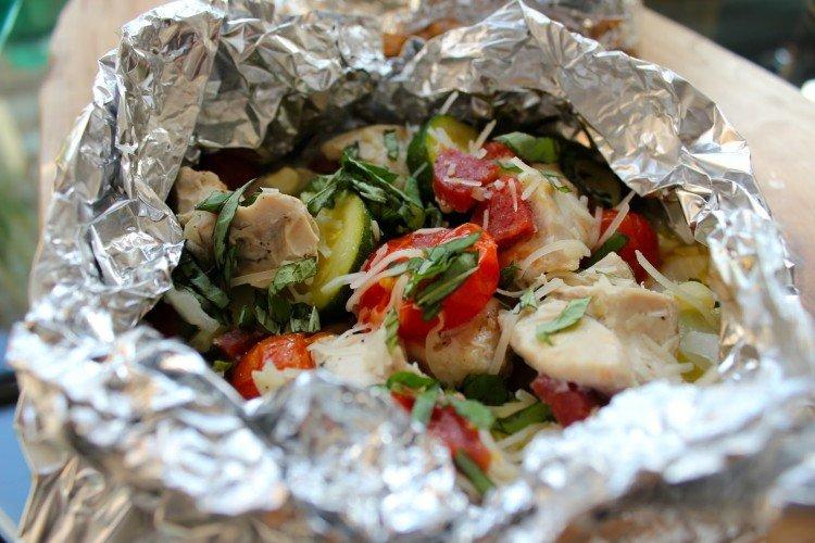 Индейка с овощами в фольге