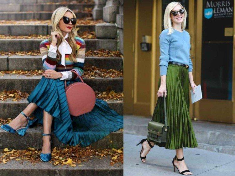 С чем носить плиссированную юбку - фото и идеи