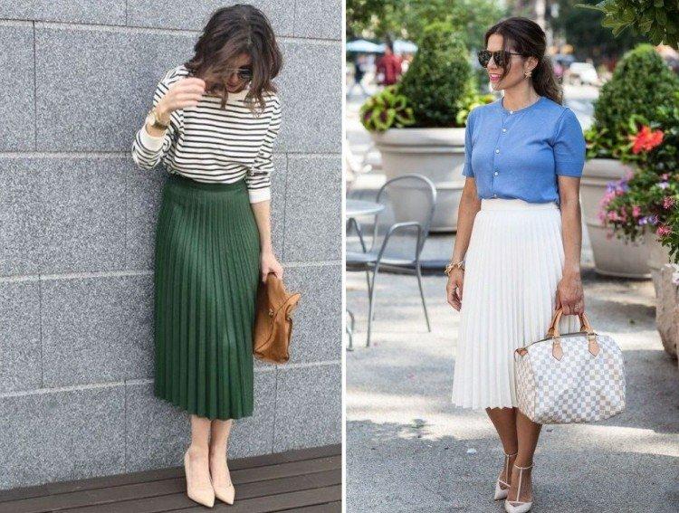 С чем носить плиссированную юбку - фото и идеи