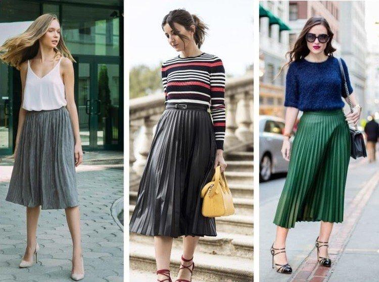 С чем носить плиссированную юбку - фото и идеи