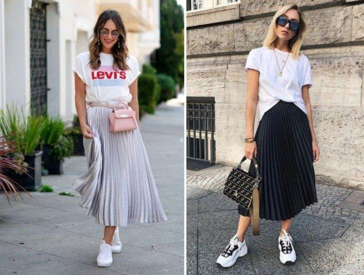 С чем носить плиссированную юбку - фото и идеи
