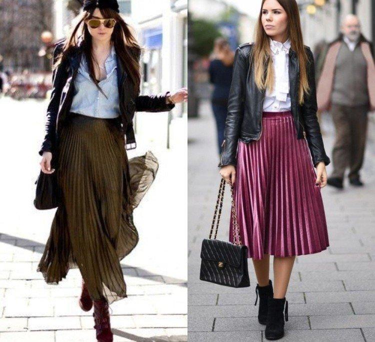 С чем носить плиссированную юбку - фото и идеи