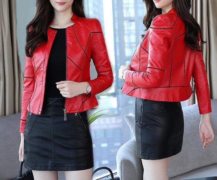 Кожаные женские пиджаки