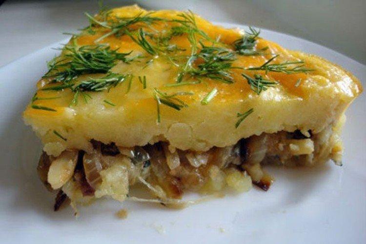 Картофельная запеканка с грибами