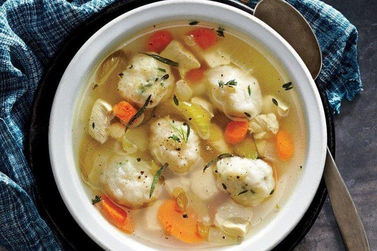 Суп с клецками из рисовой муки