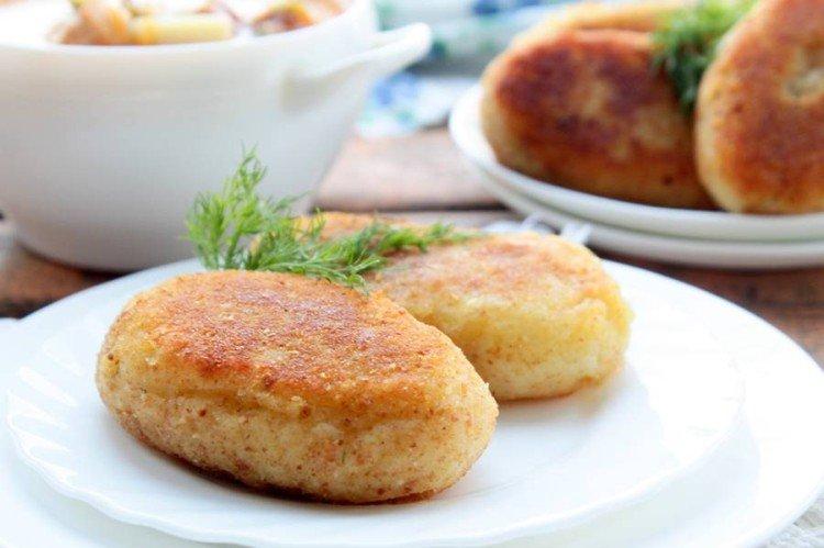 Картофельные зразы с рыбными консервами