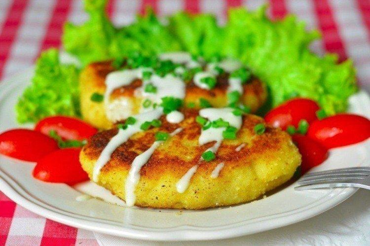 Картофельные зразы с овощами