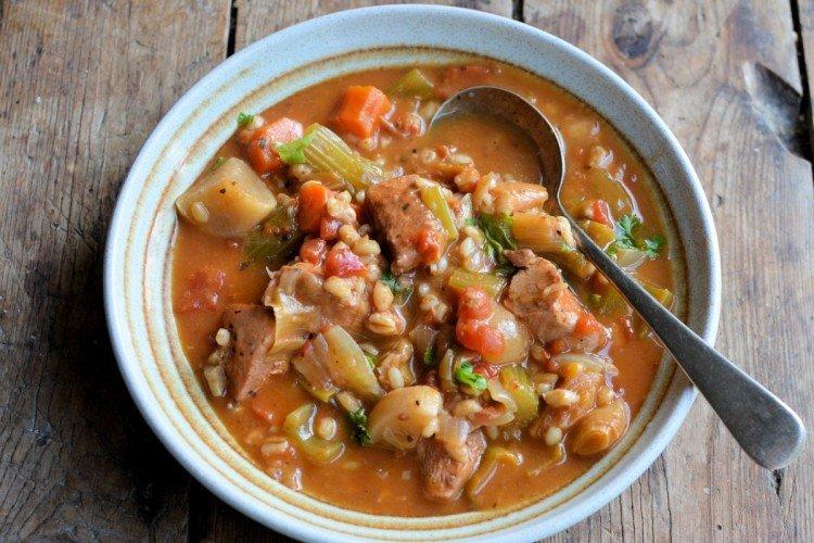 Суп из свинины с перловкой