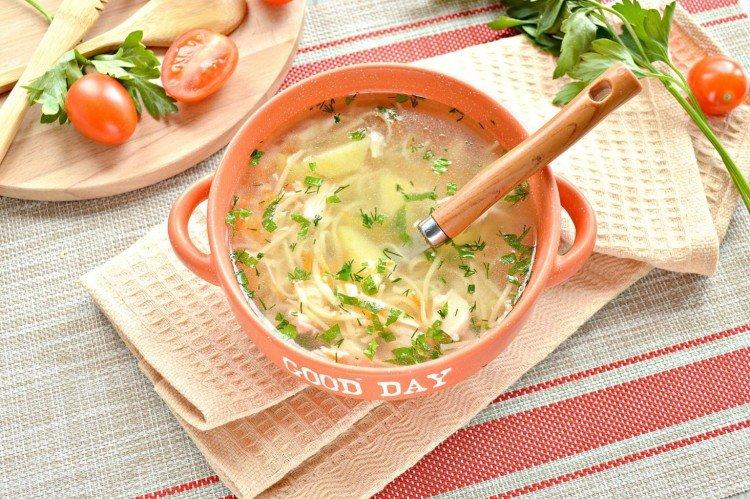 Суп с индейкой и вермишелью