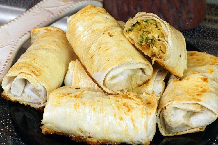 Пирожки из лаваша с овощами