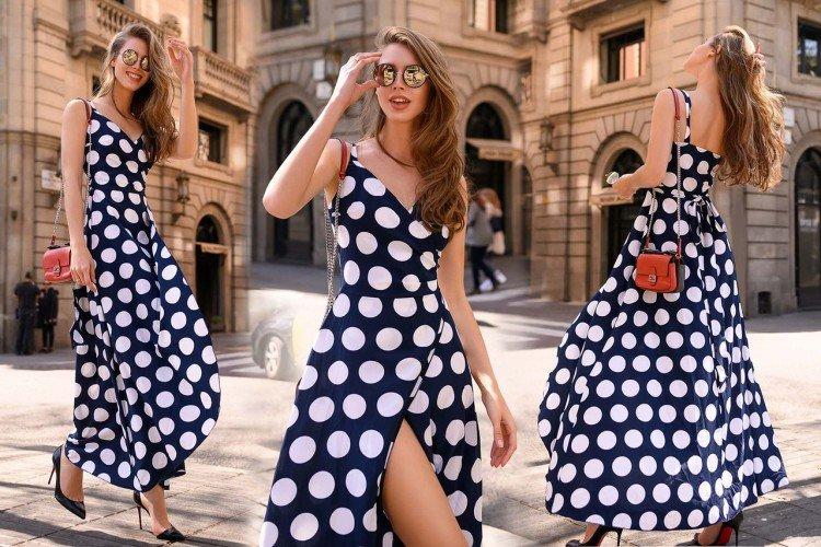 Летние сарафаны в горошек