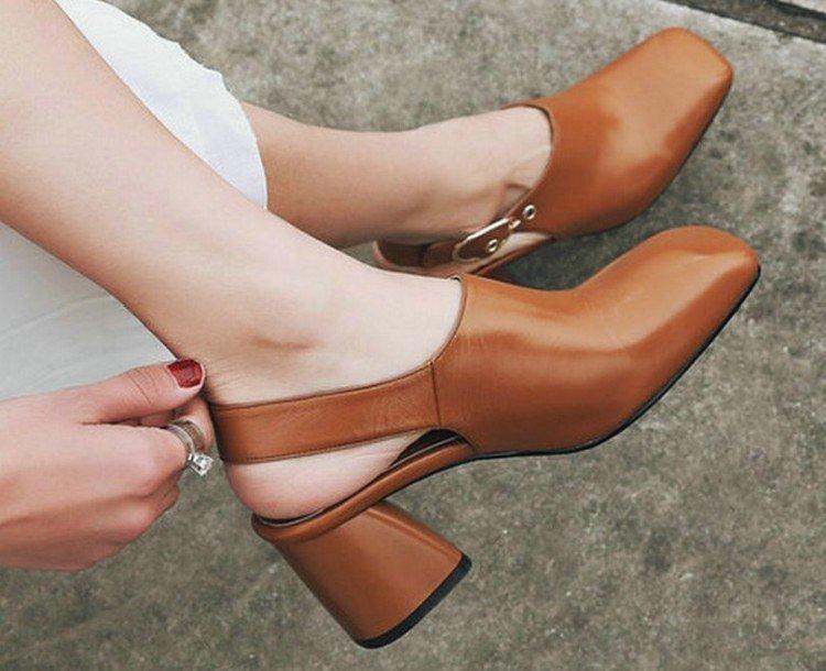 Туфли с квадратным носком